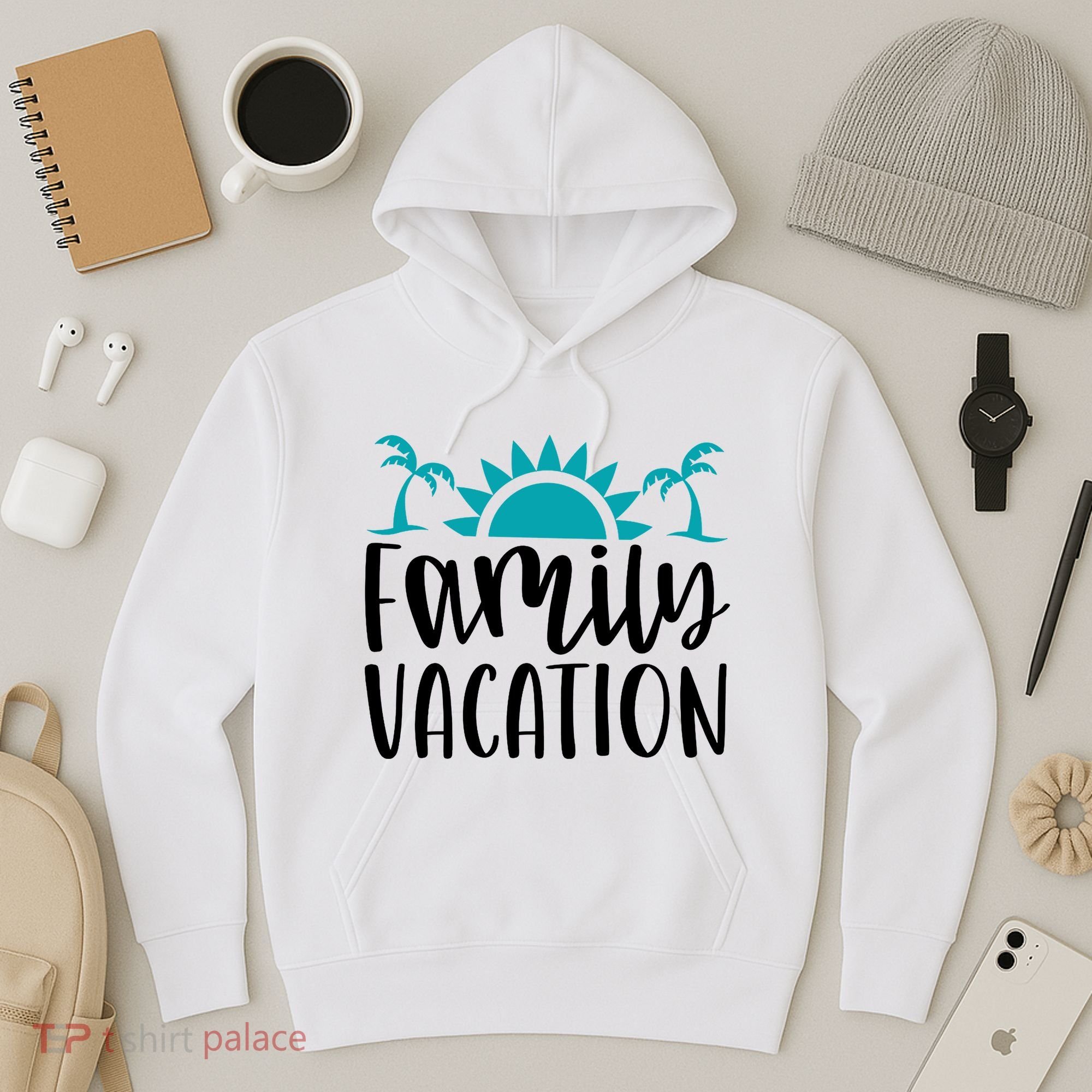 Family Vacation Tropical Beach Travel Hoodie