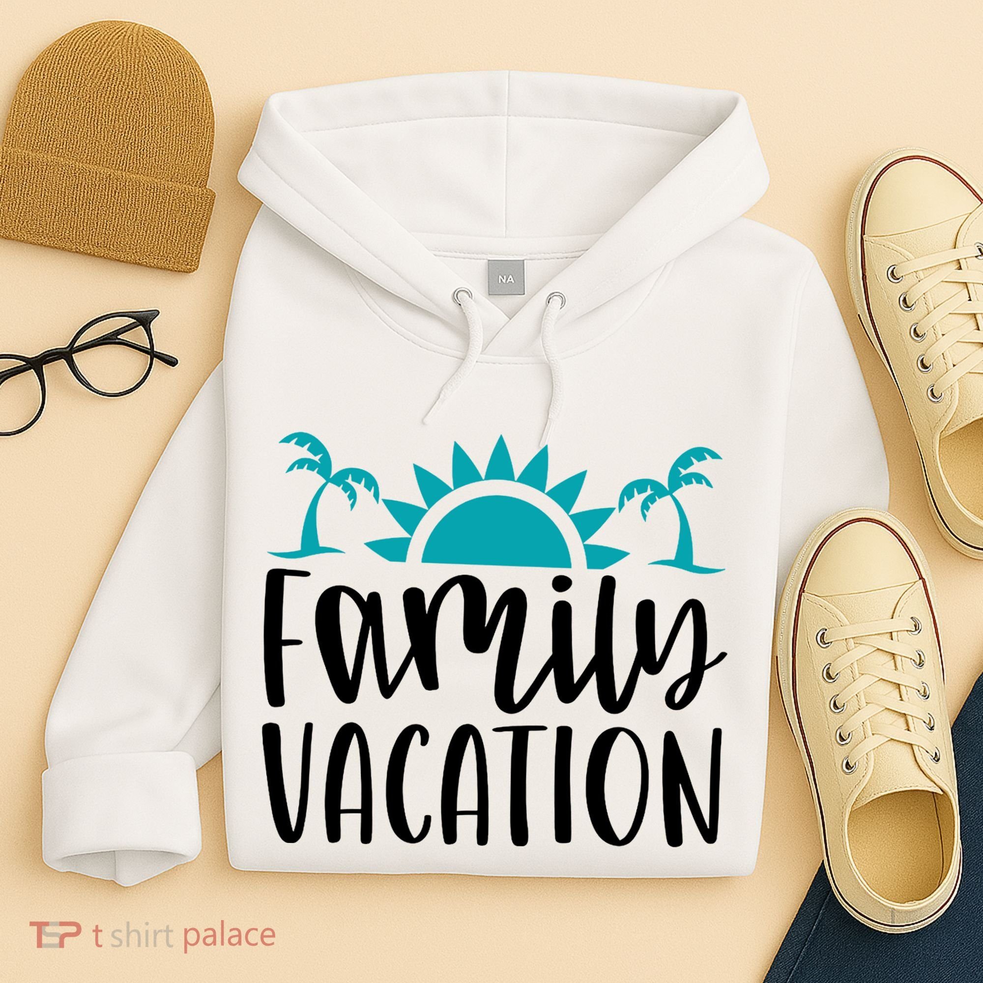 Family Vacation Tropical Beach Travel Hoodie