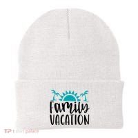 Family Vacation Tropical Beach Travel Beanie thumb 0