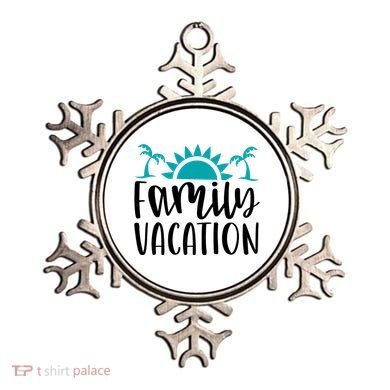 Family Vacation Tropical Beach Travel Ornament