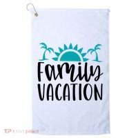 Family Vacation Tropical Beach Travel Golf Towel thumb 0