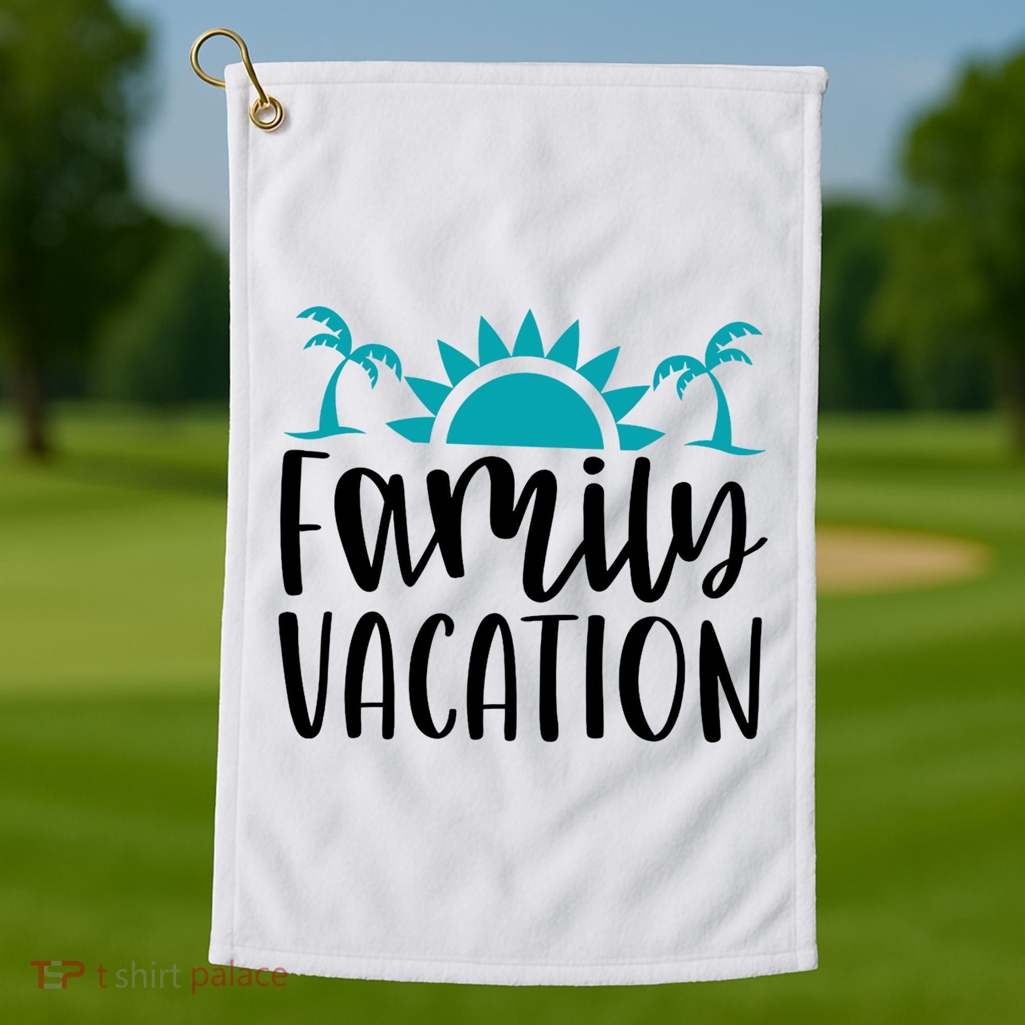 Family Vacation Tropical Beach Travel Golf Towel