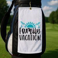 Family Vacation Tropical Beach Travel Golf Towel thumb 2