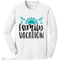 Family Vacation Tropical Beach Travel Kids Long Sleeve Shirt thumb 0