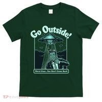 Funny Vintage Ufo Alien Go Outside Worse Case You DonT Come Back T-Shirt thumb 0