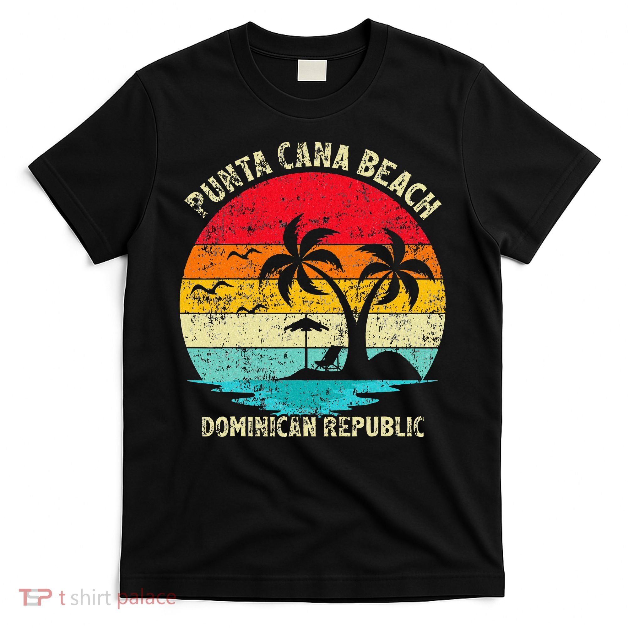 Family Vacation Vintage Dominican Republic Punta Cana Beach T-Shirt