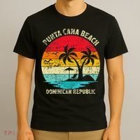 Family Vacation Vintage Dominican Republic Punta Cana Beach T-Shirt thumb 3