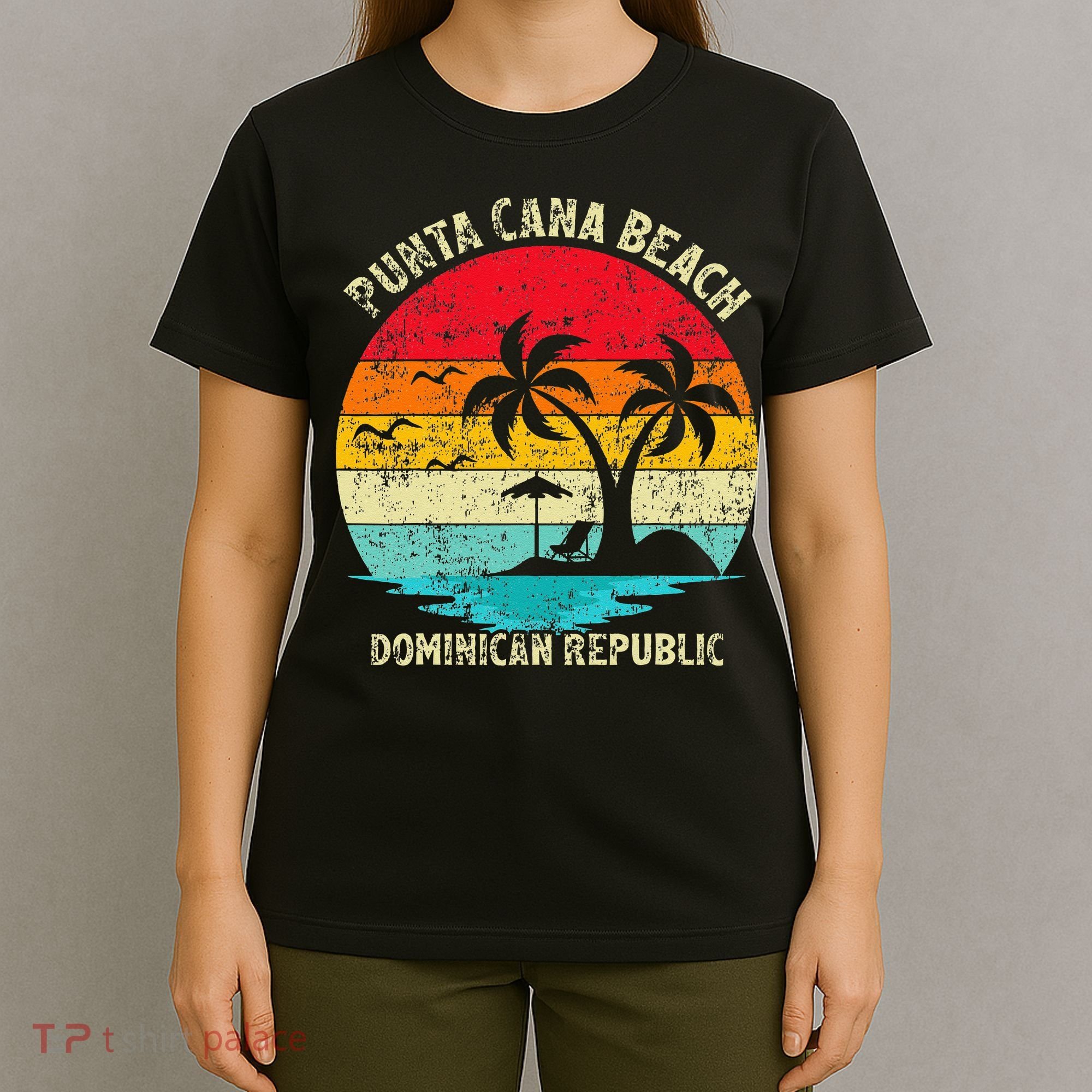 Family Vacation Vintage Dominican Republic Punta Cana Beach T-Shirt