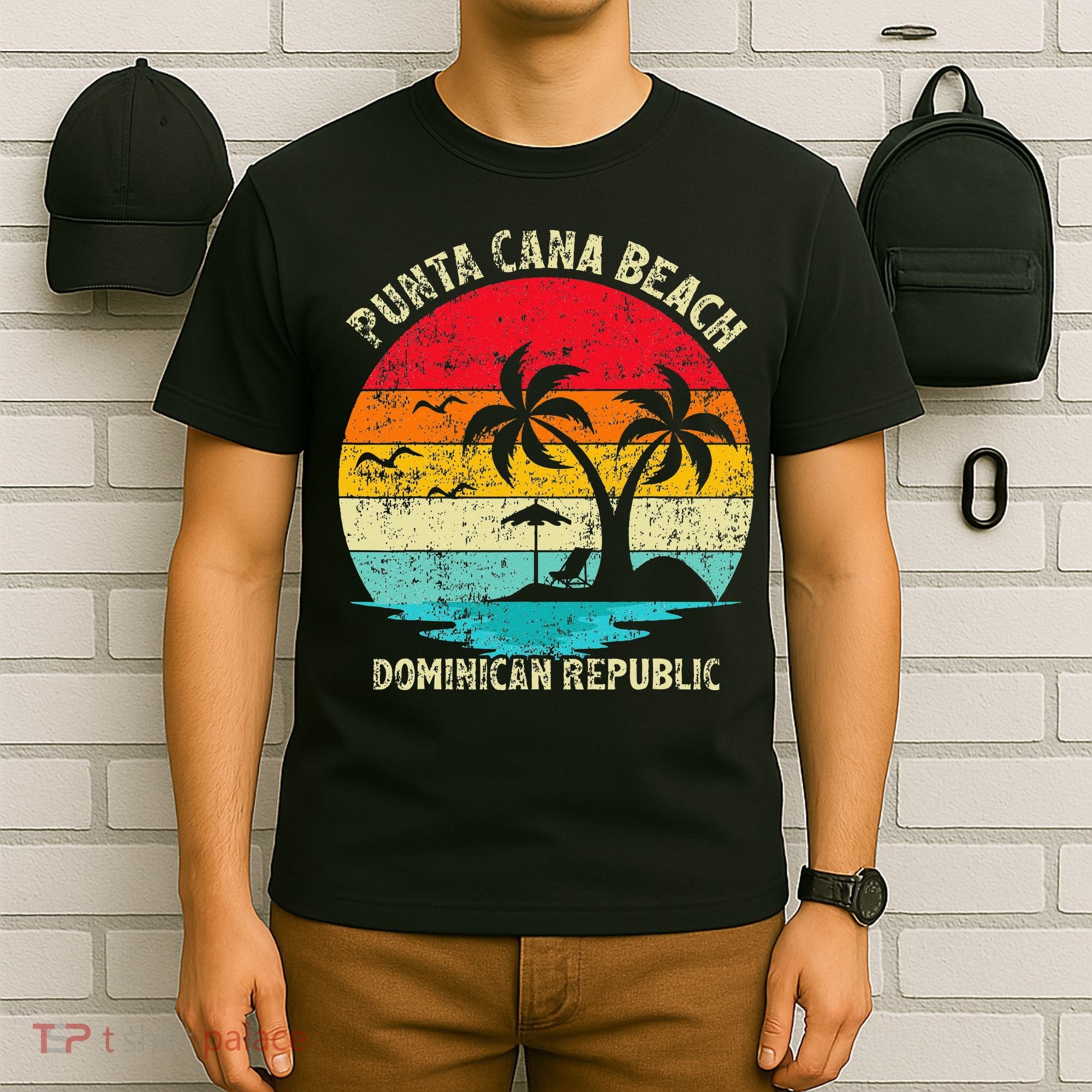 Family Vacation Vintage Dominican Republic Punta Cana Beach T-Shirt