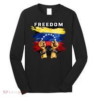 Freedom Venezuela Venezuelan Flag Pride Souvenir Long Sleeve Shirt thumb 0