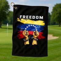 Freedom Venezuela Venezuelan Flag Pride Souvenir Golf Towel thumb 1