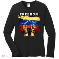 Freedom Venezuela Venezuelan Flag Pride Souvenir Women's Long Sleeve Shirt thumb 0