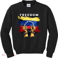 Freedom Venezuela Venezuelan Flag Pride Souvenir Kids Sweatshirt thumb 0