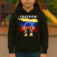 Freedom Venezuela Venezuelan Flag Pride Souvenir Kids Hoodie thumb 3