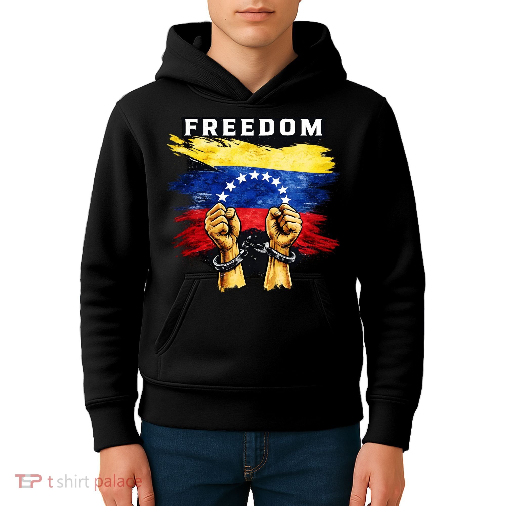 Freedom Venezuela Venezuelan Flag Pride Souvenir Kids Hoodie