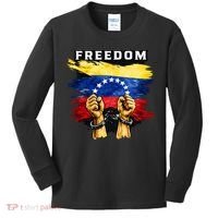 Freedom Venezuela Venezuelan Flag Pride Souvenir Kids Long Sleeve Shirt thumb 0