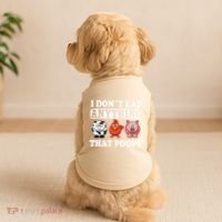 Funny Vegan Vegetarian I Dont Eat Anything That Poops Doggie Tank thumb 2