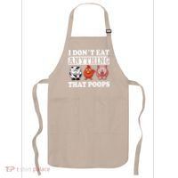 Funny Vegan Vegetarian I Dont Eat Anything That Poops Apron thumb 0