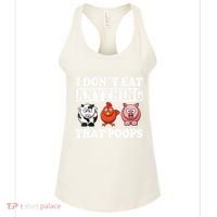 Funny Vegan Vegetarian I Dont Eat Anything That Poops Women's Tank Top thumb 0