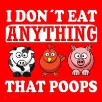 Funny Vegan Vegetarian I Dont Eat Anything That Poops Santa Hat thumb 1