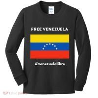 Free Venezuela Venezuela Libre Kids Long Sleeve Shirt thumb 0