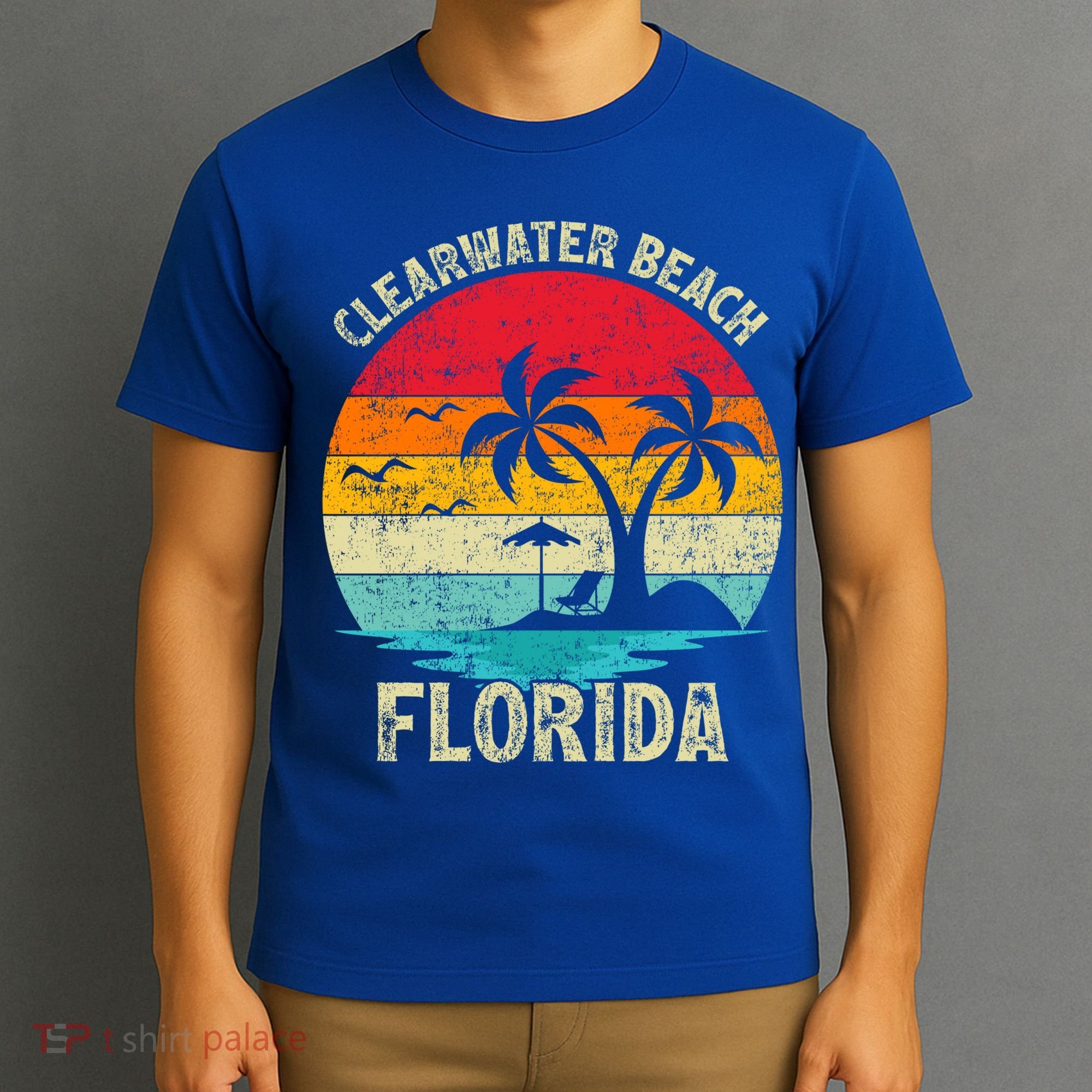 Family Vacation Vintage Retro Florida Clearwater Beach Cute Gift T-Shirt