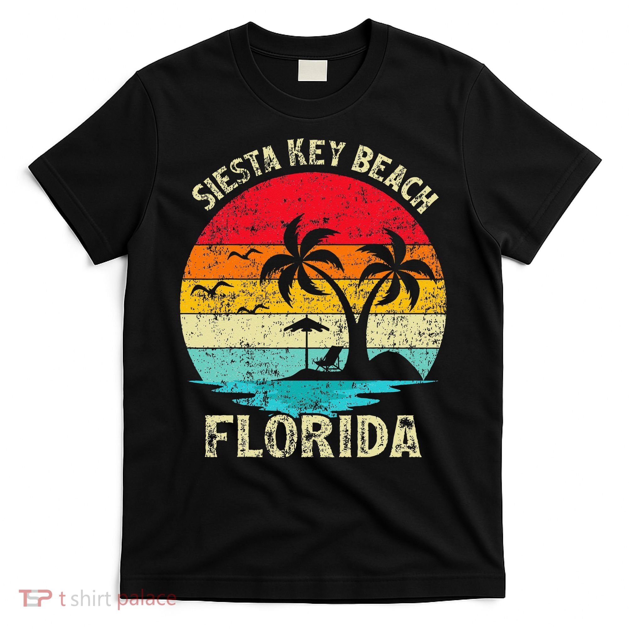 Family Vacation Vintage Retro Florida Siesta Key Beach T-Shirt