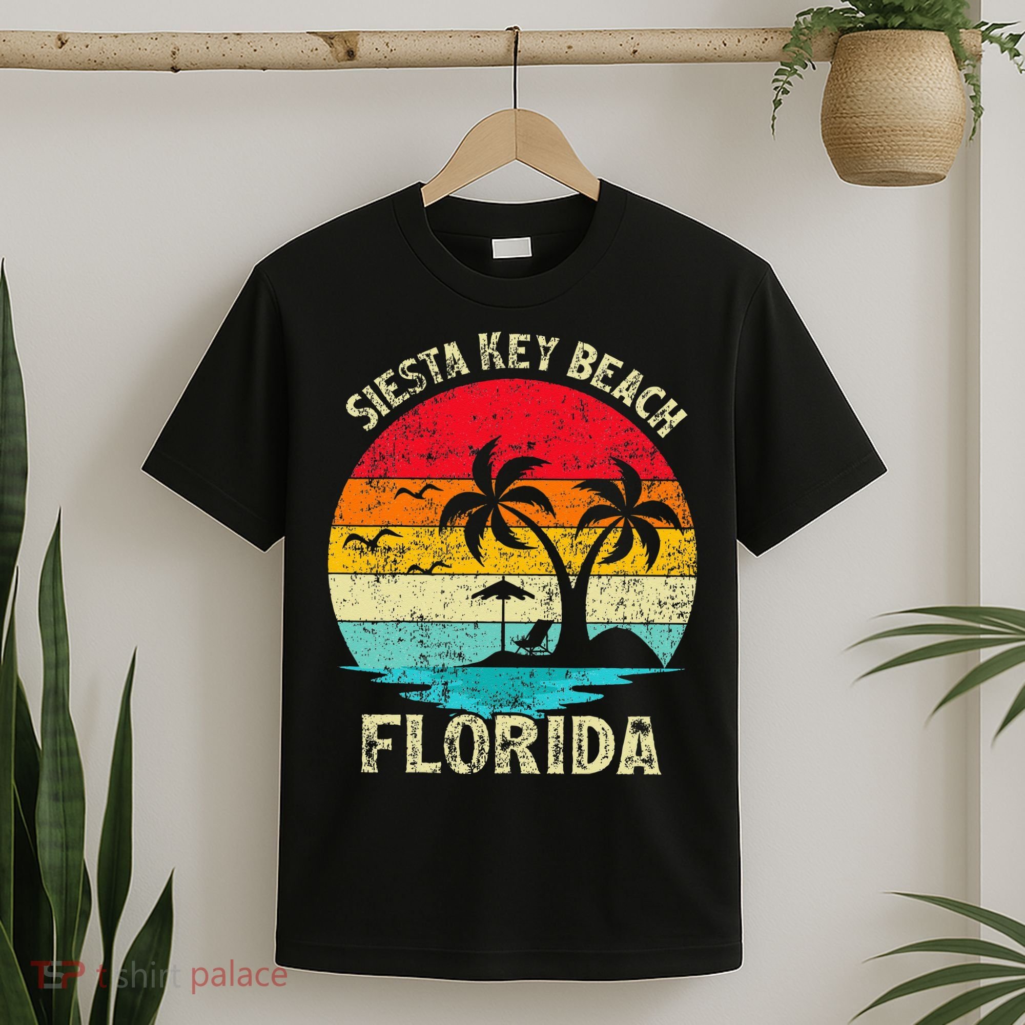 Family Vacation Vintage Retro Florida Siesta Key Beach T-Shirt