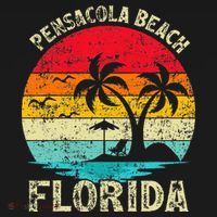 Family Vacation Vintage Retro Florida Pensacola Beach T-Shirt thumb 7