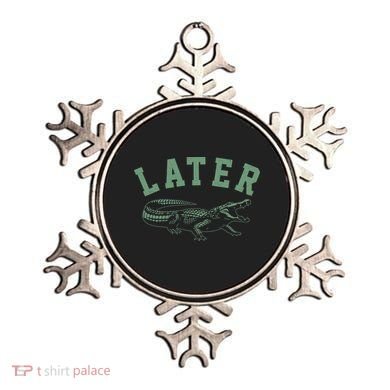 Funny Vintage Varsity Later Alligator Ornament