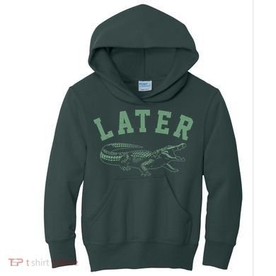 Funny Vintage Varsity Later Alligator Kids Hoodie