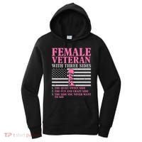 Female Veteran With Three Sides Women Veteran Mother Grandma Women's Hoodie thumb 0