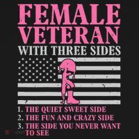 Female Veteran With Three Sides Women Veteran Mother Grandma Women's Tank Top thumb 5
