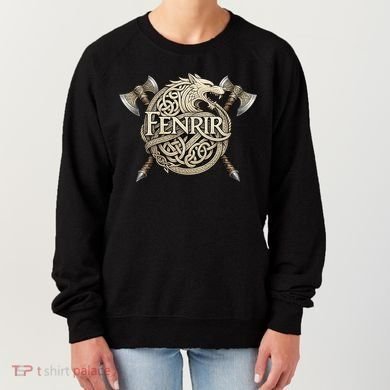 Fenrir Viking Wolf Norse Knotwork Mythology  Women's Sweatshirt