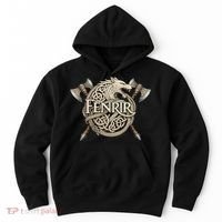 Fenrir Viking Wolf Norse Knotwork Mythology  Hoodie thumb 0