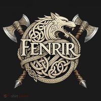 Fenrir Viking Wolf Norse Knotwork Mythology  Apron thumb 3