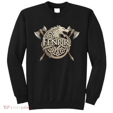 Fenrir Viking Wolf Norse Knotwork Mythology  Sweatshirt