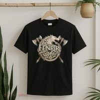 Fenrir Viking Wolf Norse Knotwork Mythology  T-Shirt thumb 2