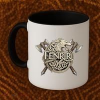 Fenrir Viking Wolf Norse Knotwork Mythology  Coffee Mug thumb 2