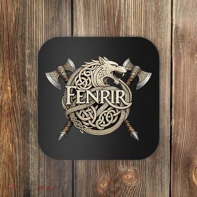 Fenrir Viking Wolf Norse Knotwork Mythology  Coaster