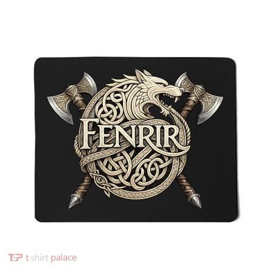 Fenrir Viking Wolf Norse Knotwork Mythology  Mousepad