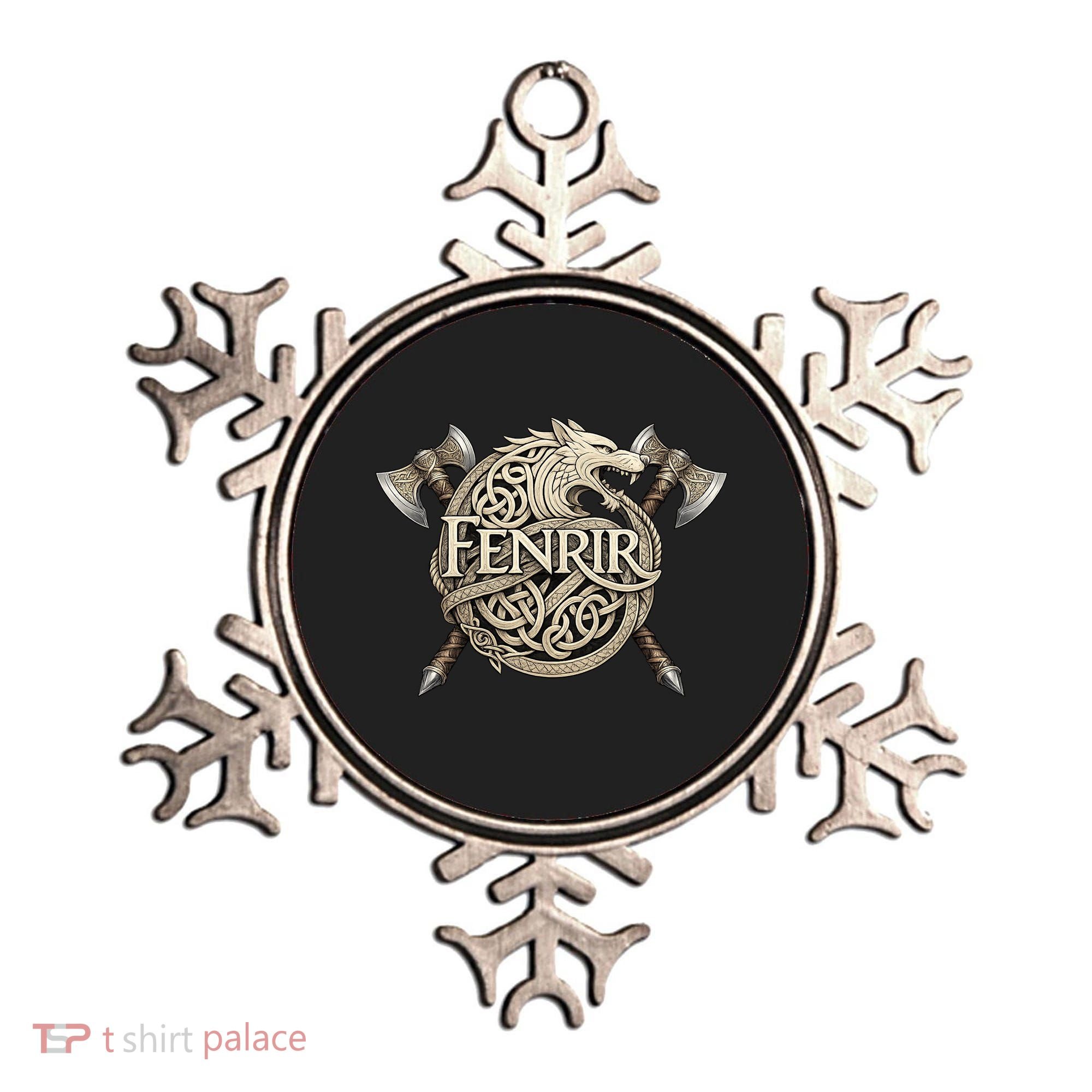 Fenrir Viking Wolf Norse Knotwork Mythology  Ornament