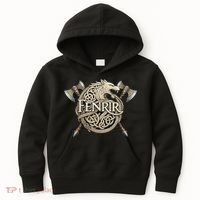 Fenrir Viking Wolf Norse Knotwork Mythology  Kids Hoodie thumb 0