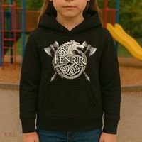 Fenrir Viking Wolf Norse Knotwork Mythology  Kids Hoodie thumb 3