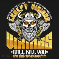 Funny Vikings Will Kill You And Sing Songs About It Doggie Tank thumb 4