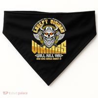 Funny Vikings Will Kill You And Sing Songs About It USA-Made Doggie Bandana thumb 0