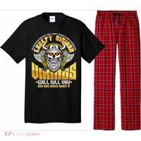 Funny Vikings Will Kill You And Sing Songs About It Pajama Set thumb 0