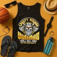 Funny Vikings Will Kill You And Sing Songs About It Tank Top thumb 4