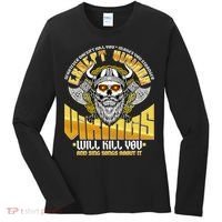 Funny Vikings Will Kill You And Sing Songs About It Women's Long Sleeve Shirt thumb 0