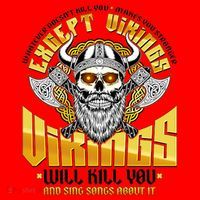 Funny Vikings Will Kill You And Sing Songs About It Santa Hat thumb 1